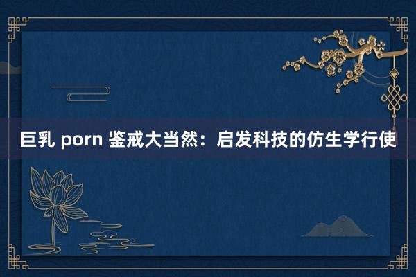 巨乳 porn 鉴戒大当然：启发科技的仿生学行使