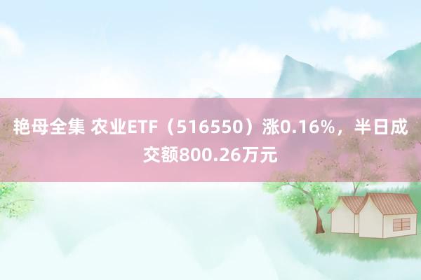 艳母全集 农业ETF（516550）涨0.16%，半日成交额800.26万元