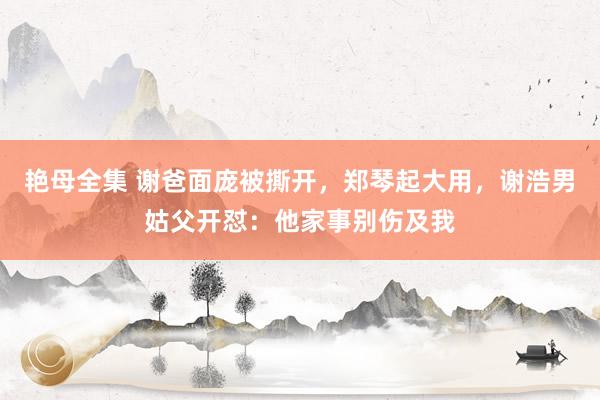 艳母全集 谢爸面庞被撕开，郑琴起大用，谢浩男姑父开怼：他家事别伤及我